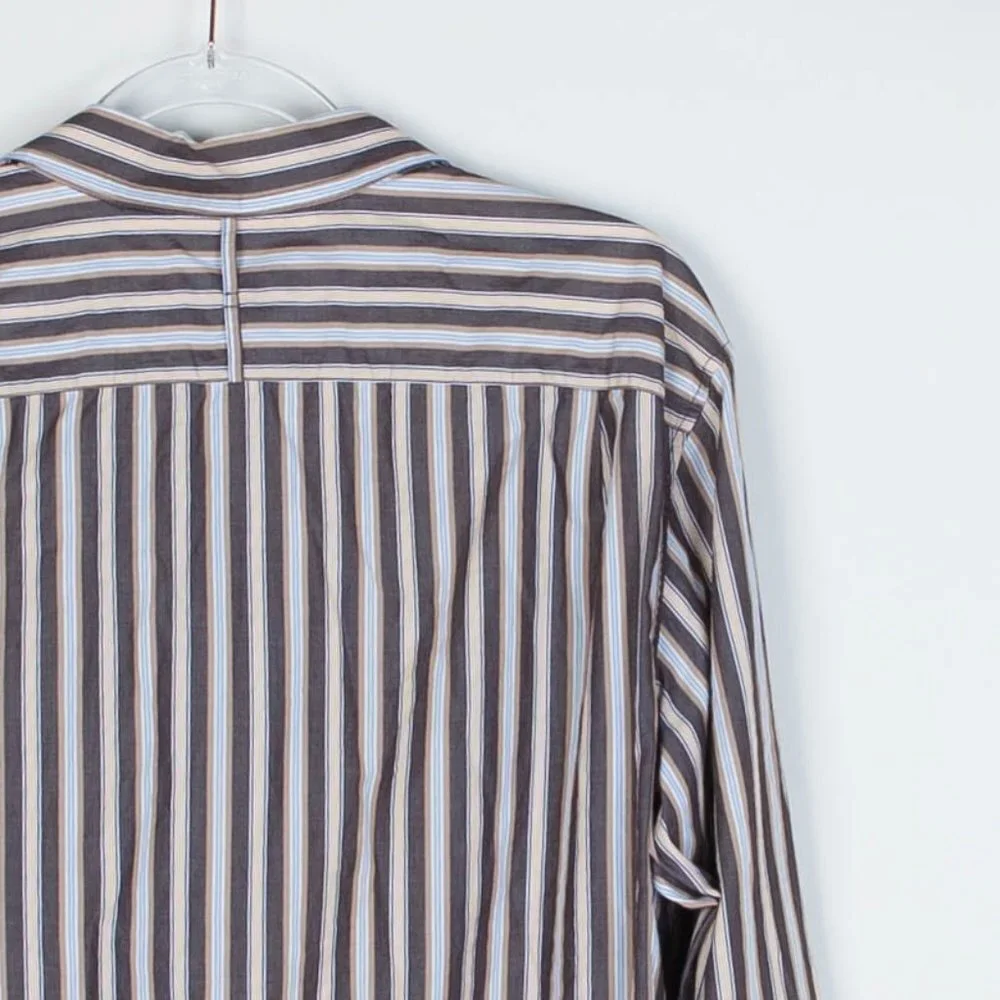 Banana Republic Striped Button Up Shirt Men's Sz‎ L